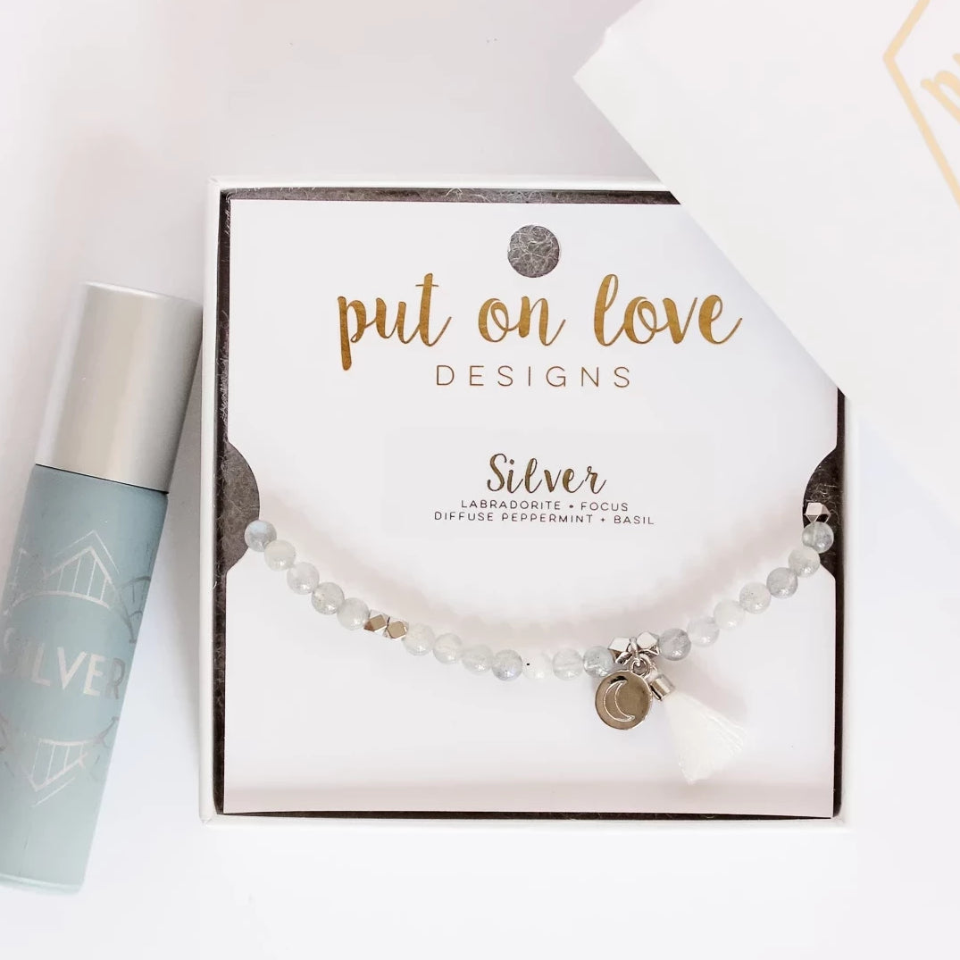 Natural Gemstone Diffusing Rank Bracelets - Put on Love Designs