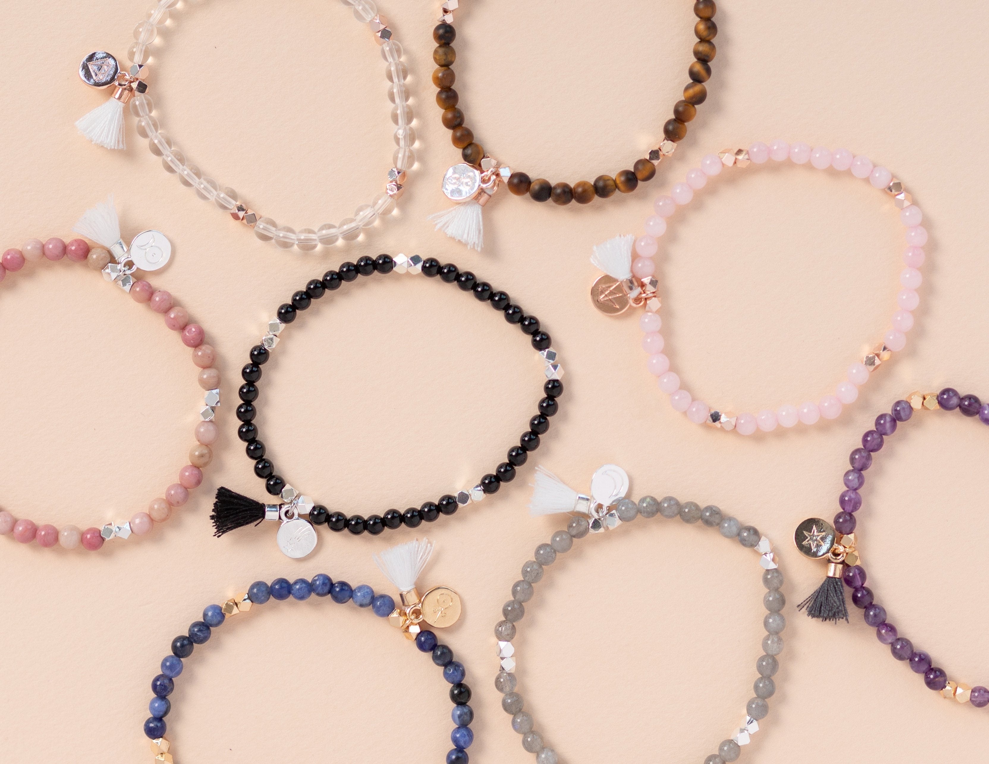 Natural Gemstone Diffusing Rank Bracelets - Put on Love Designs
