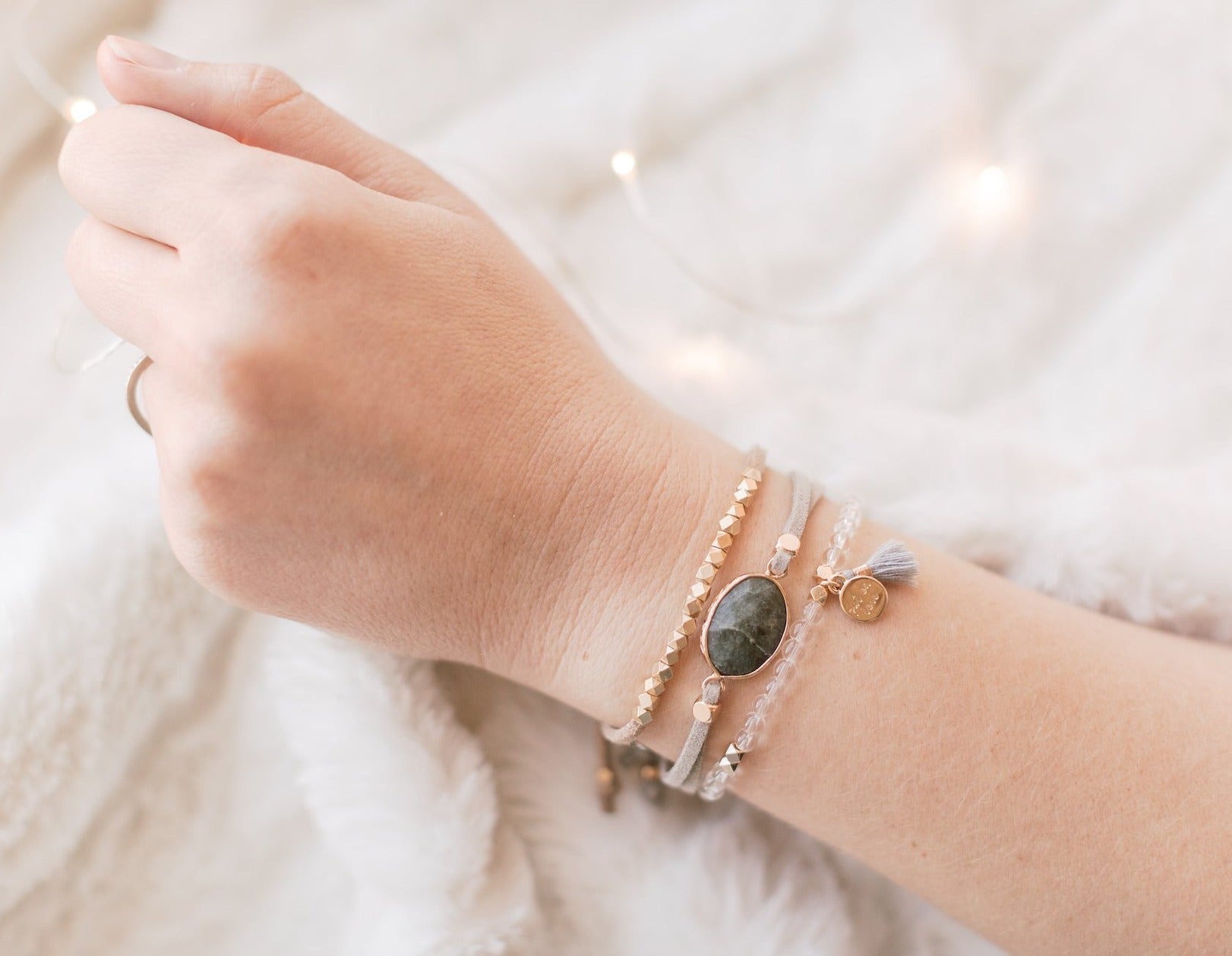 Labradorite Crystal Diffusing Bracelet - Put on Love Designs