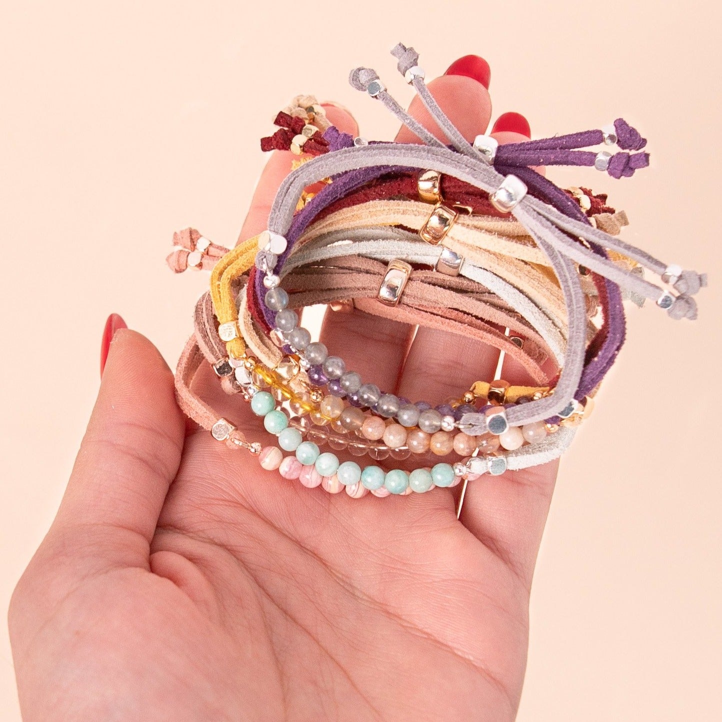 Crystal bead diffusing bracelet - Put on Love Designs