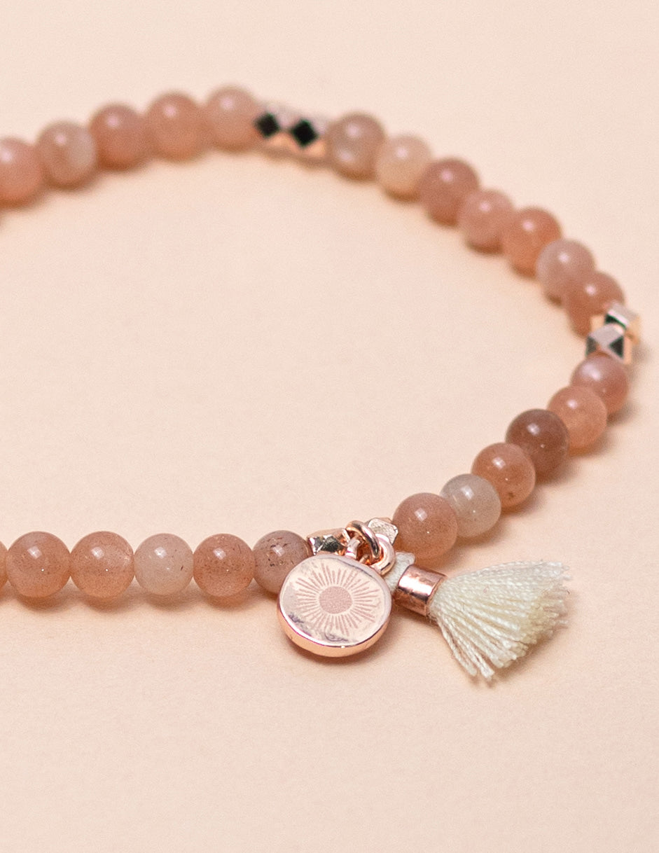 Sunstone Gemstone Bead Diffusing Bracelet - Put on Love Designs