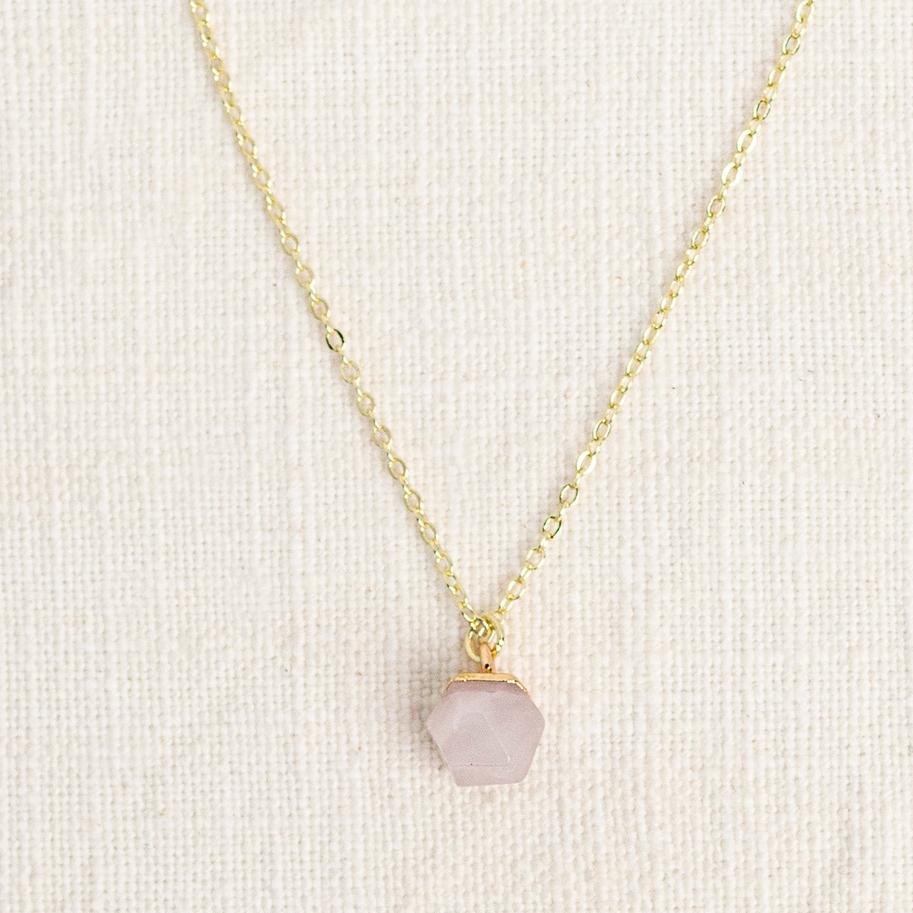Rose Quartz Diffusing Necklace - Put on Love Designs