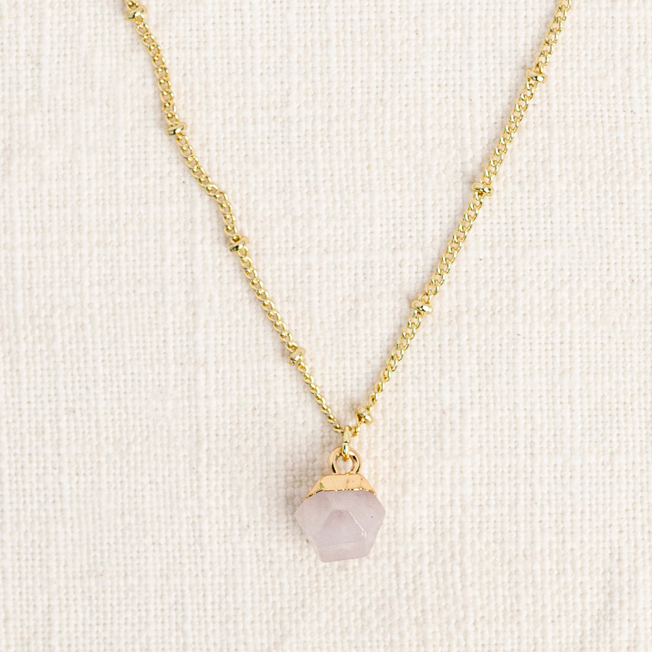 Rose Quartz Diffusing Necklace - Put on Love Designs