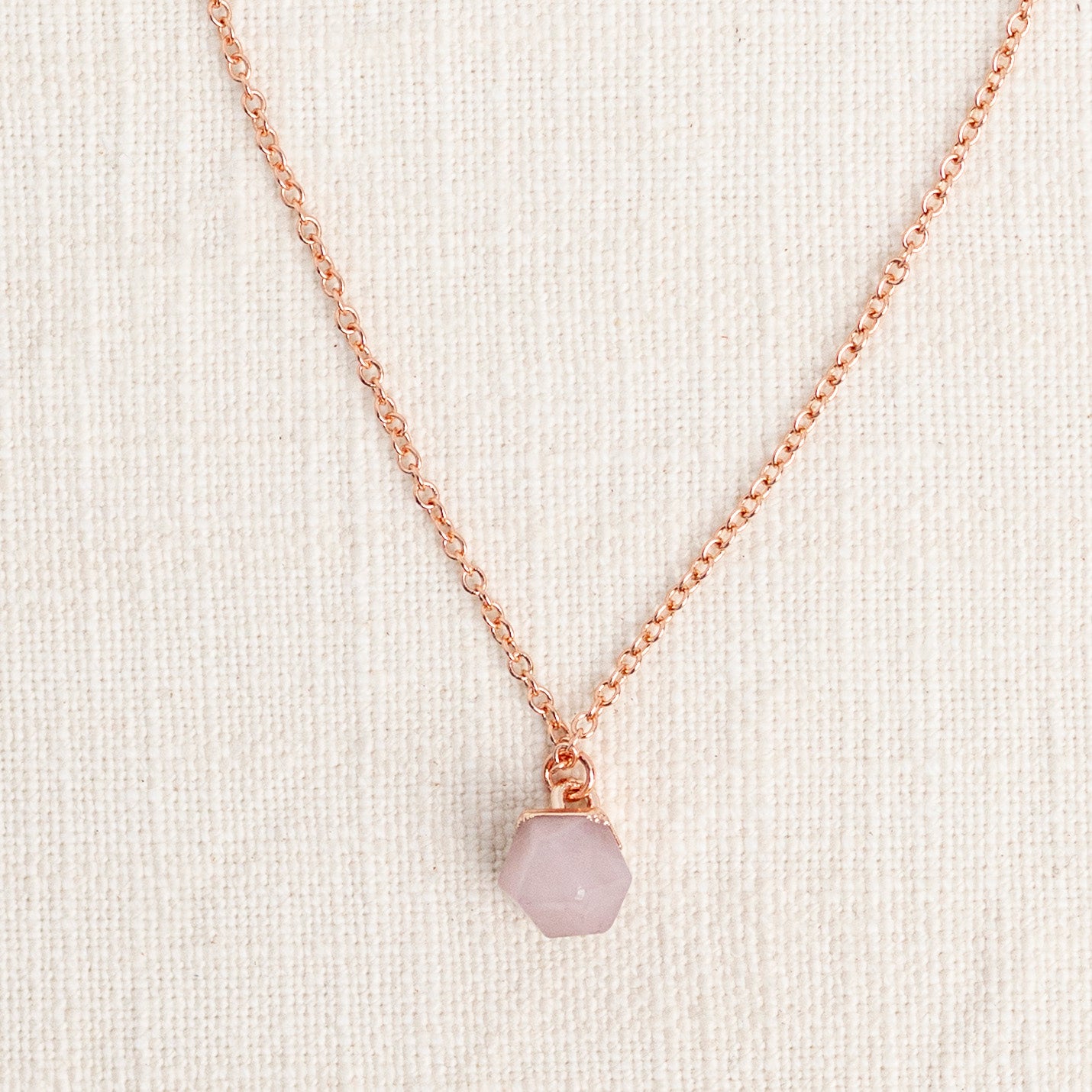Rose Quartz Diffusing Necklace - Put on Love Designs