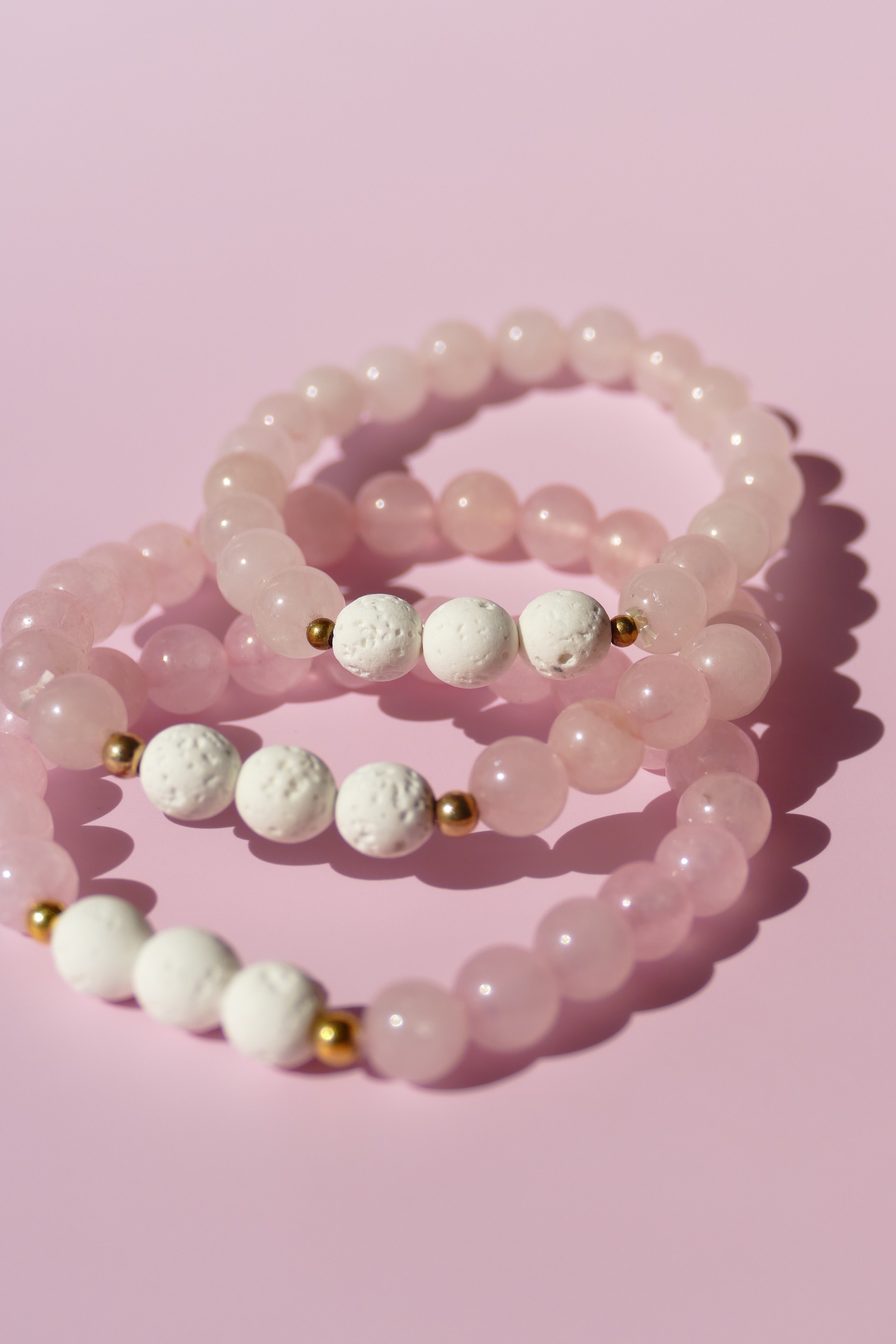 White Jade and lava stone diffusing bracelet - Put on Love Designs