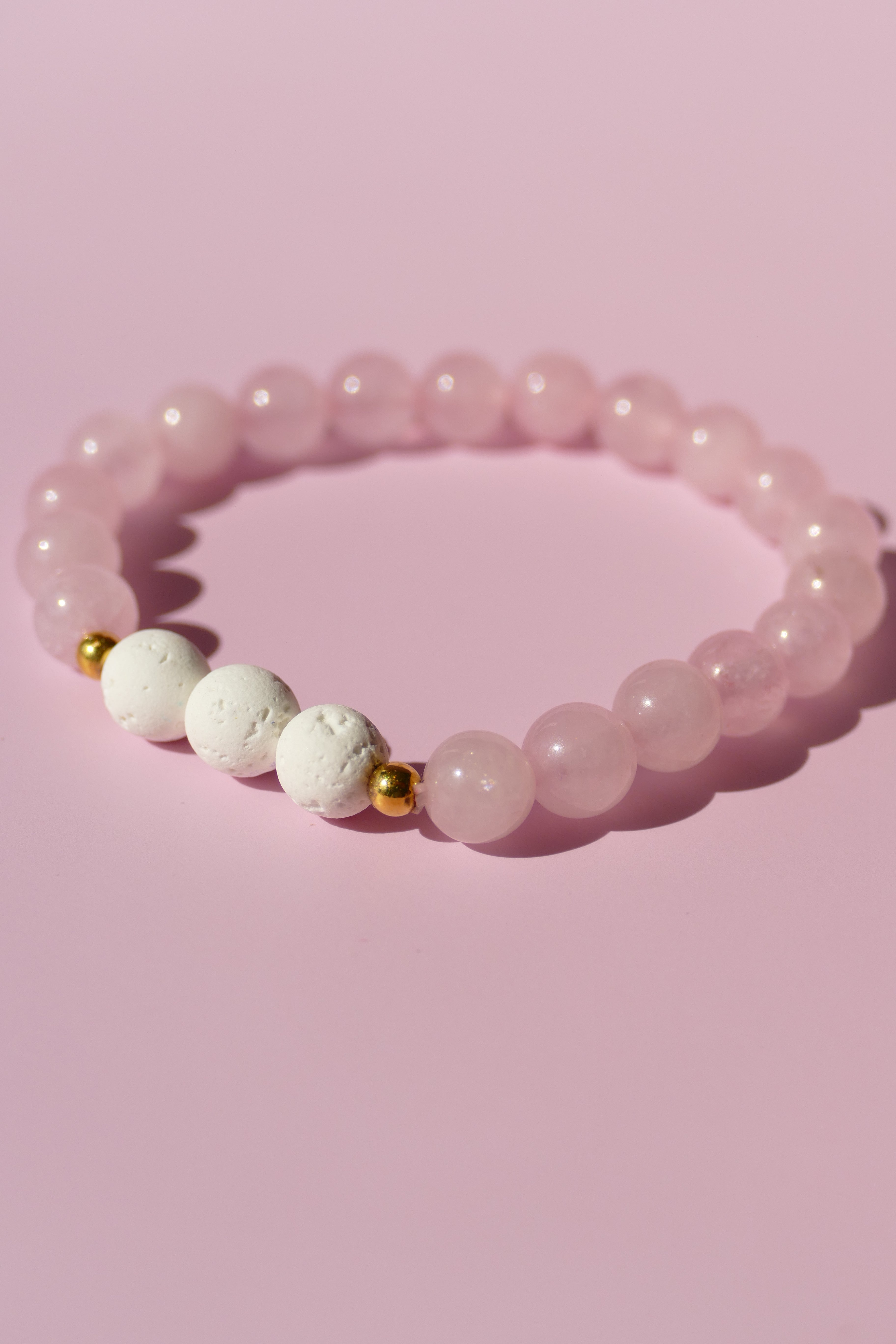 White Jade and lava stone diffusing bracelet - Put on Love Designs