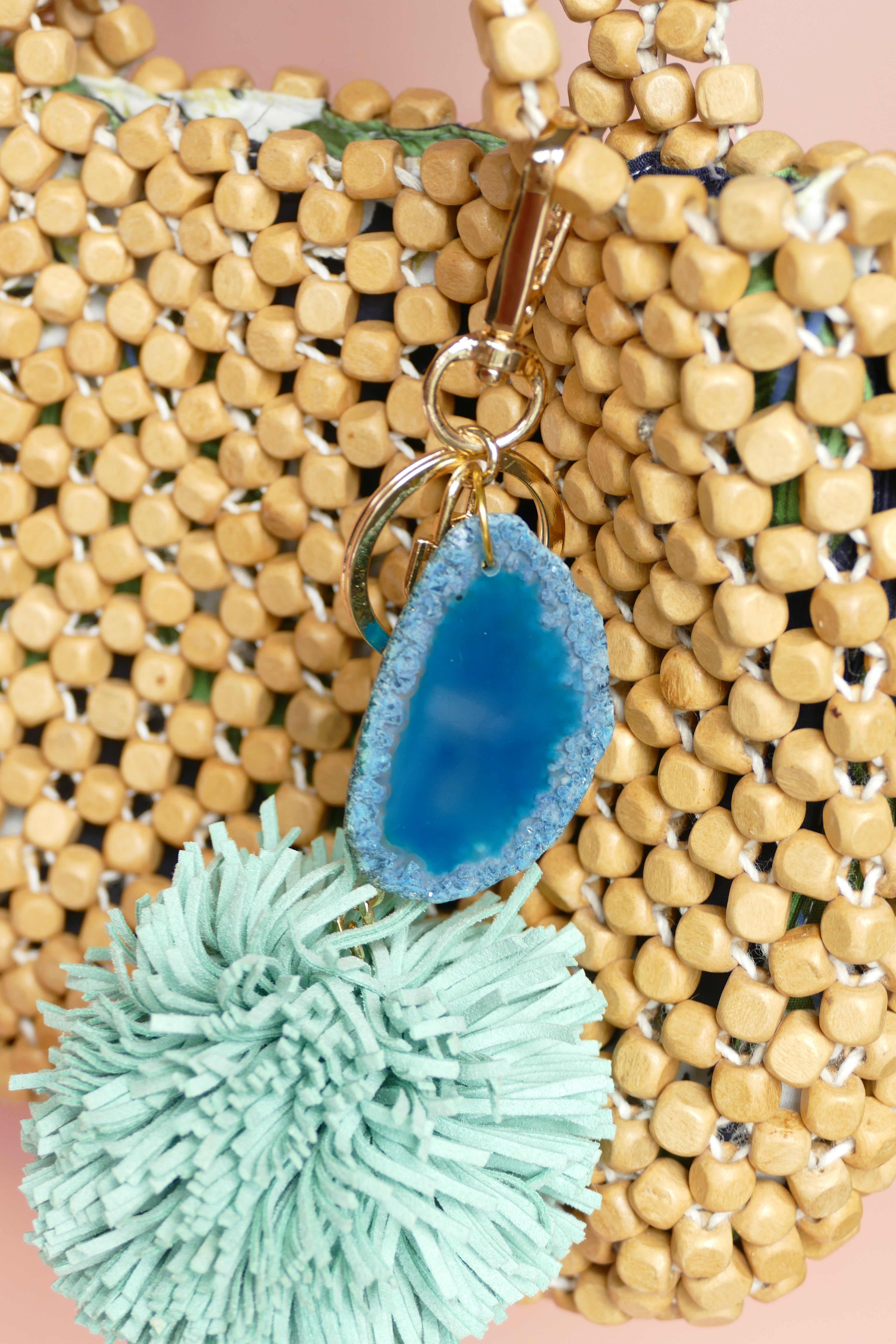 Blue Agate Diffusing Keychain - Put on Love Designs