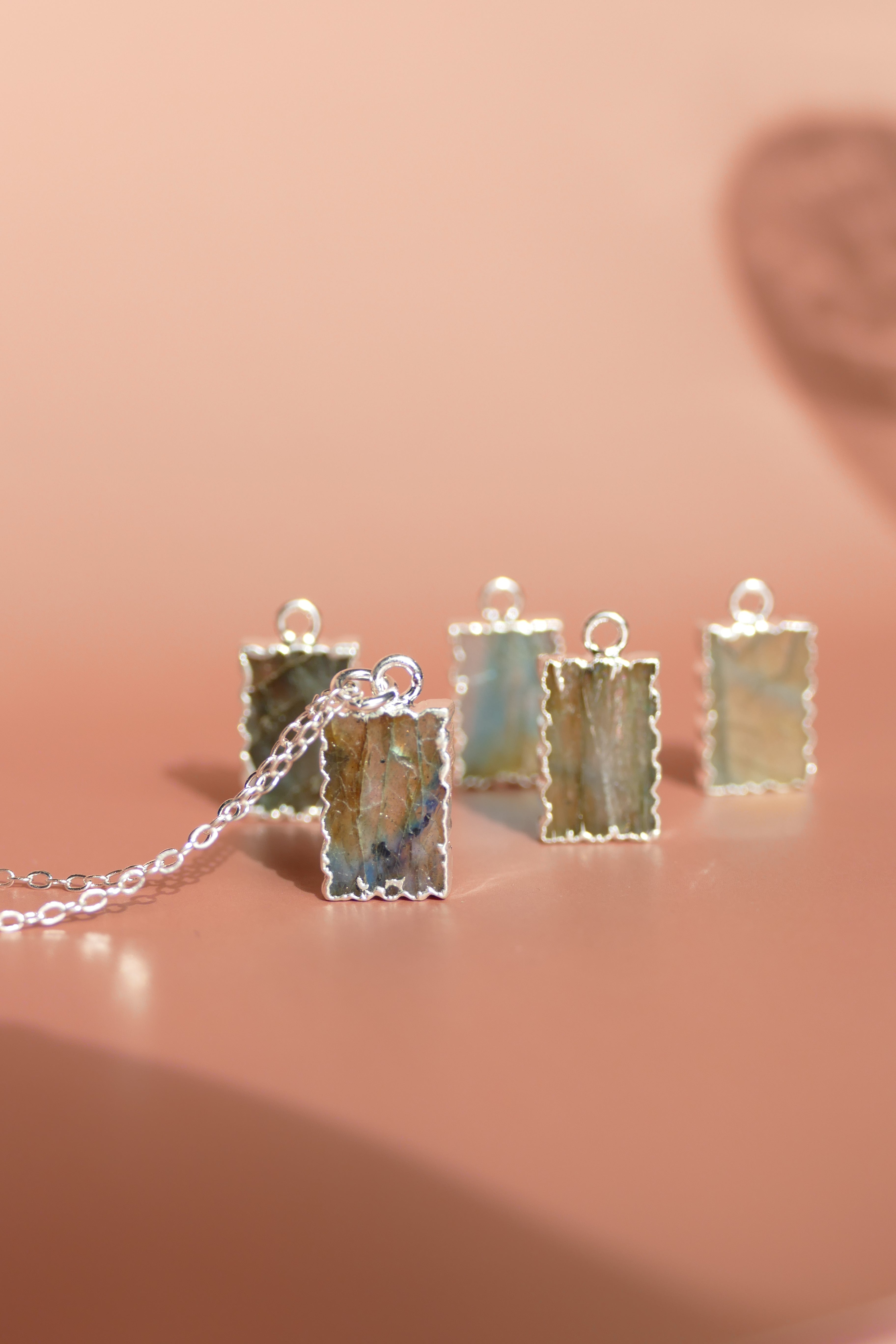 Crystal Charm Labradorite Diffusing Necklace - Put on Love Designs