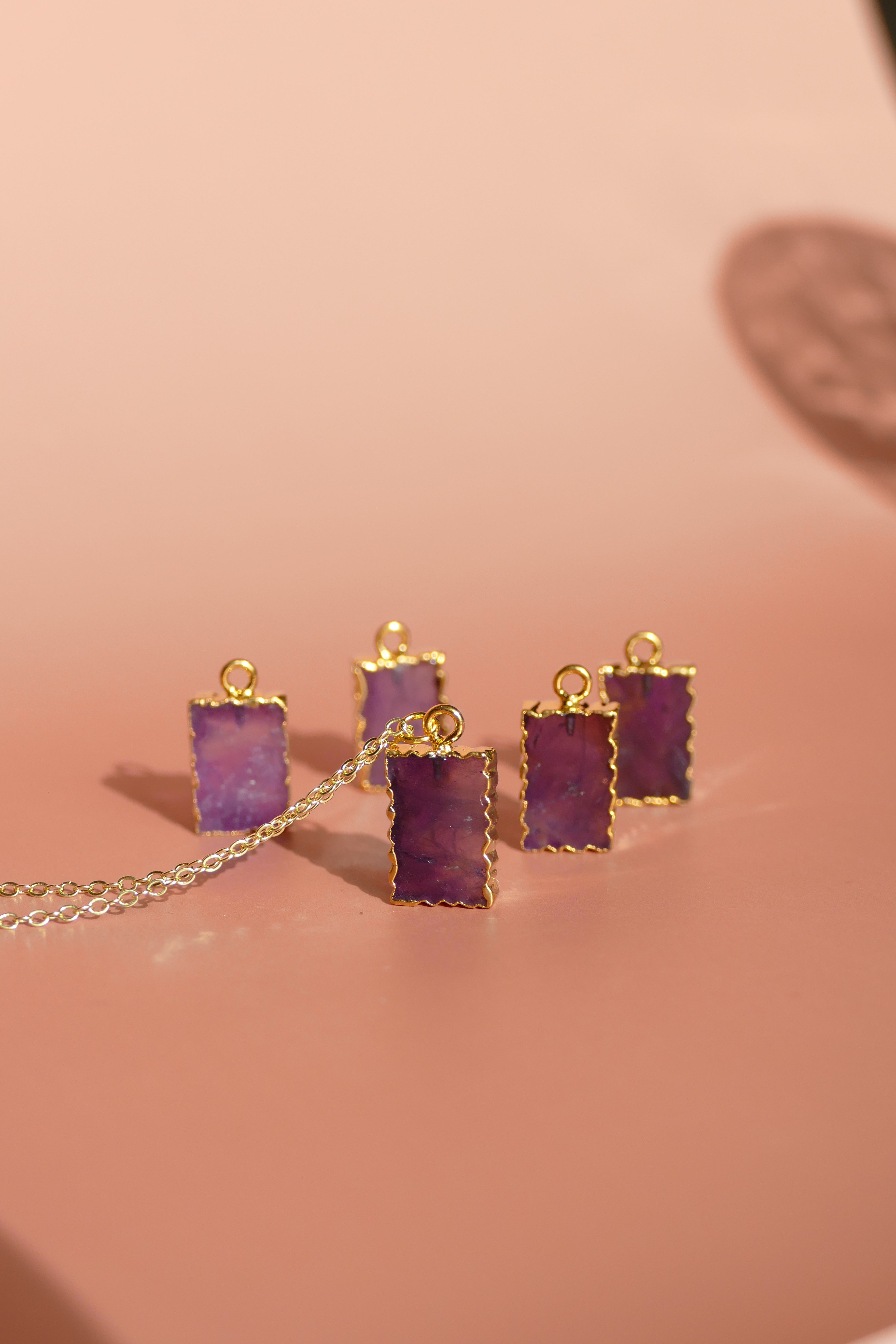 Crystal Charm Amethyst Diffusing Necklace - Put on Love Designs