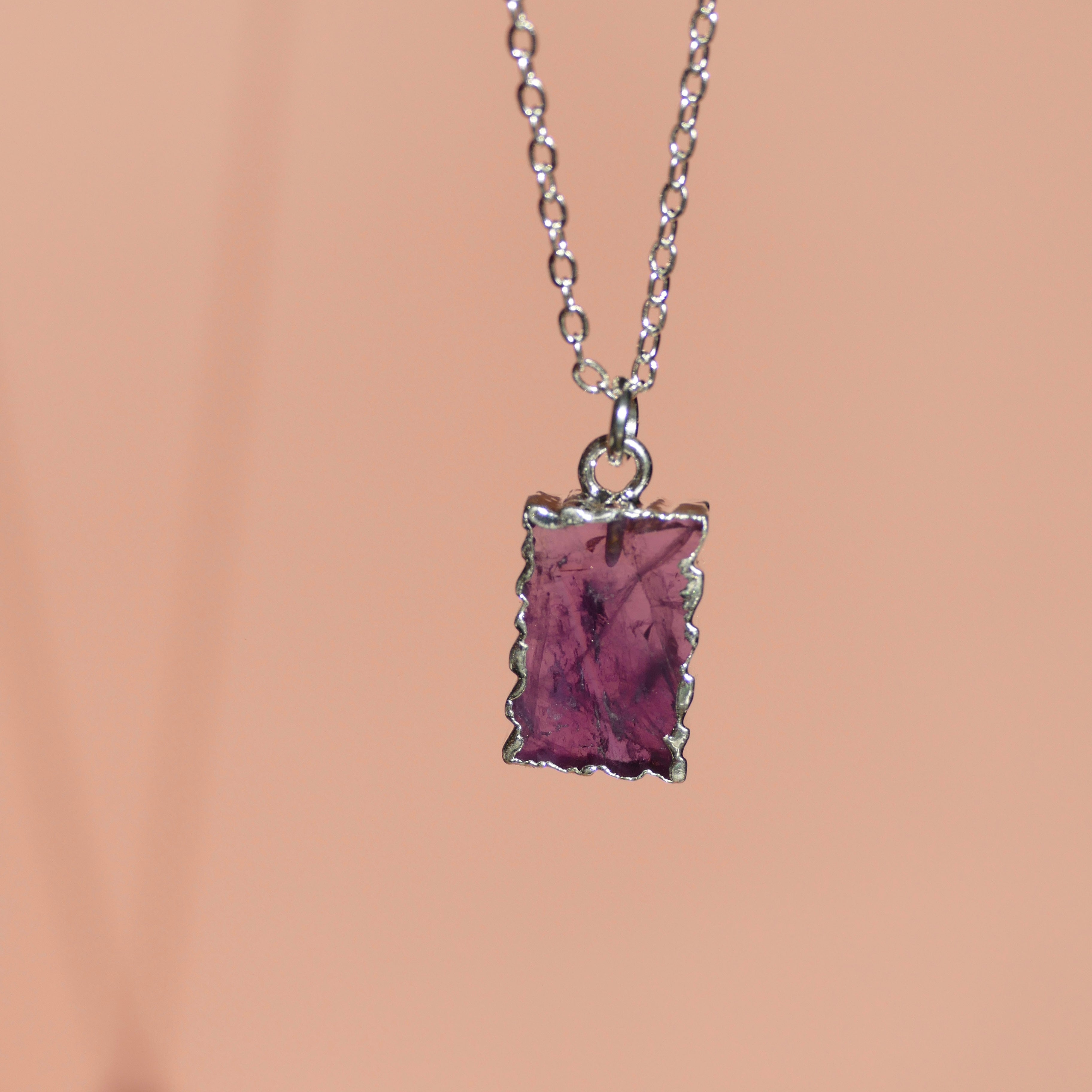 Crystal Charm Amethyst Diffusing Necklace - Put on Love Designs