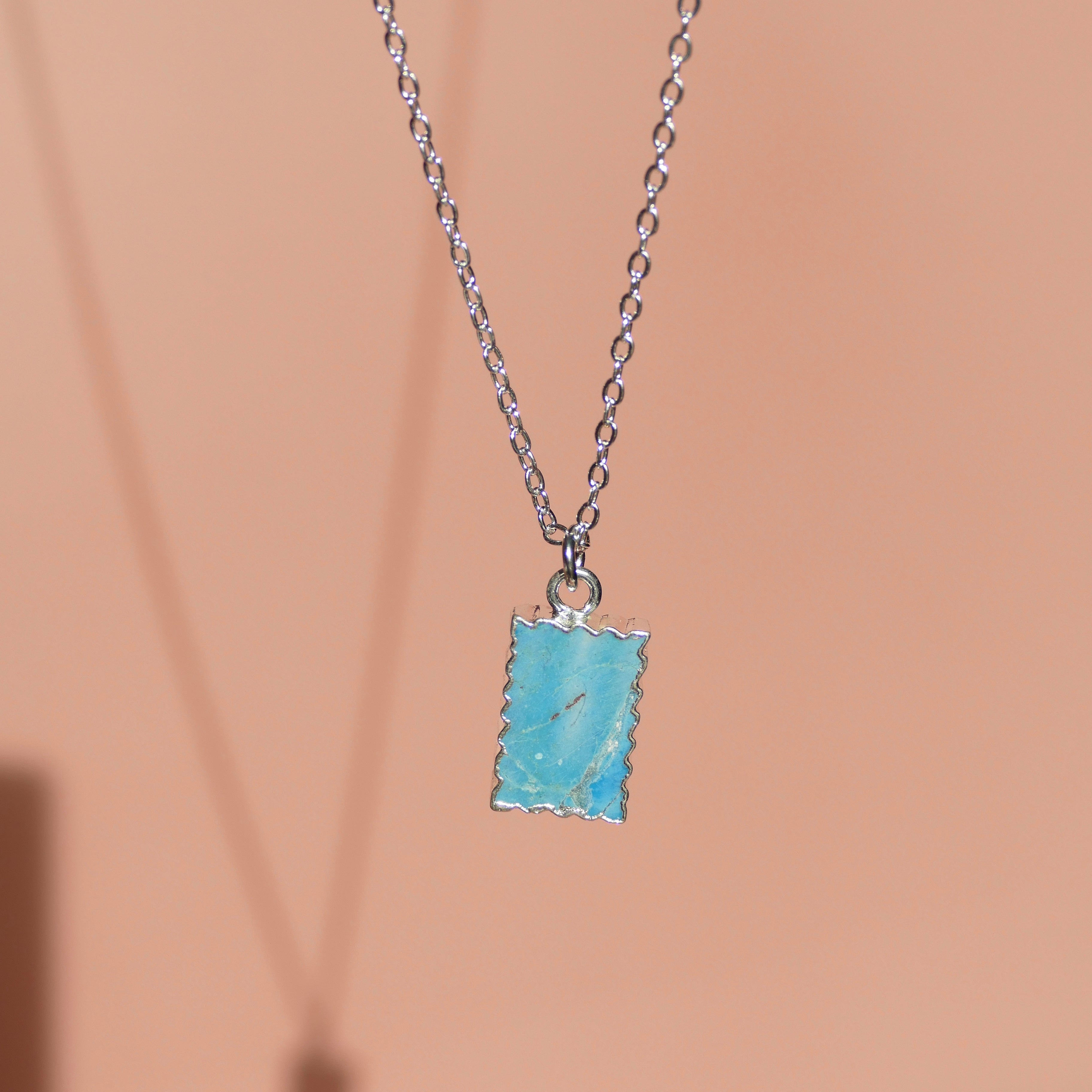 Crystal Charm Turquoise Diffusing Necklace - Put on Love Designs