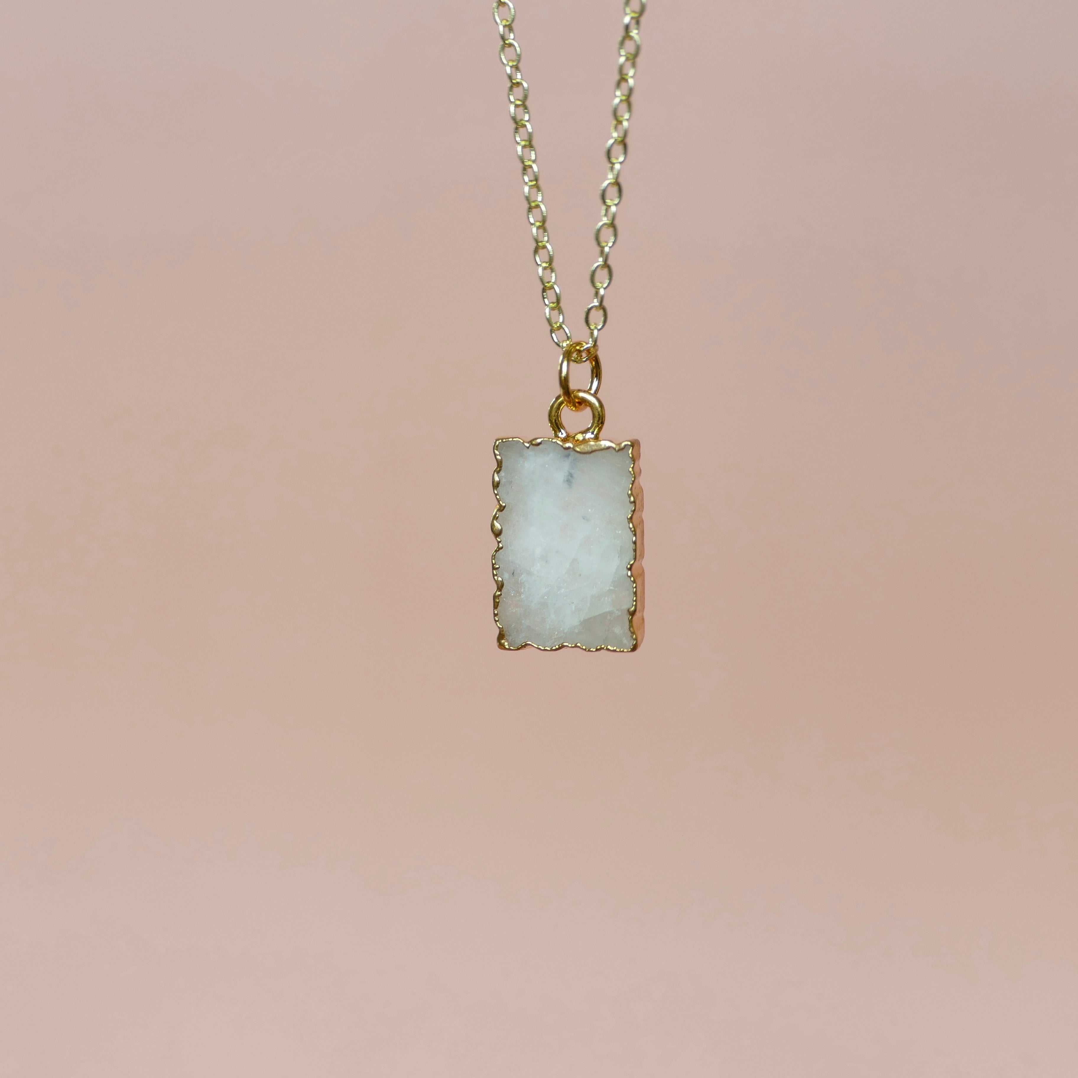 Crystal Charm Moonstone Diffusing Necklace - Put on Love Designs