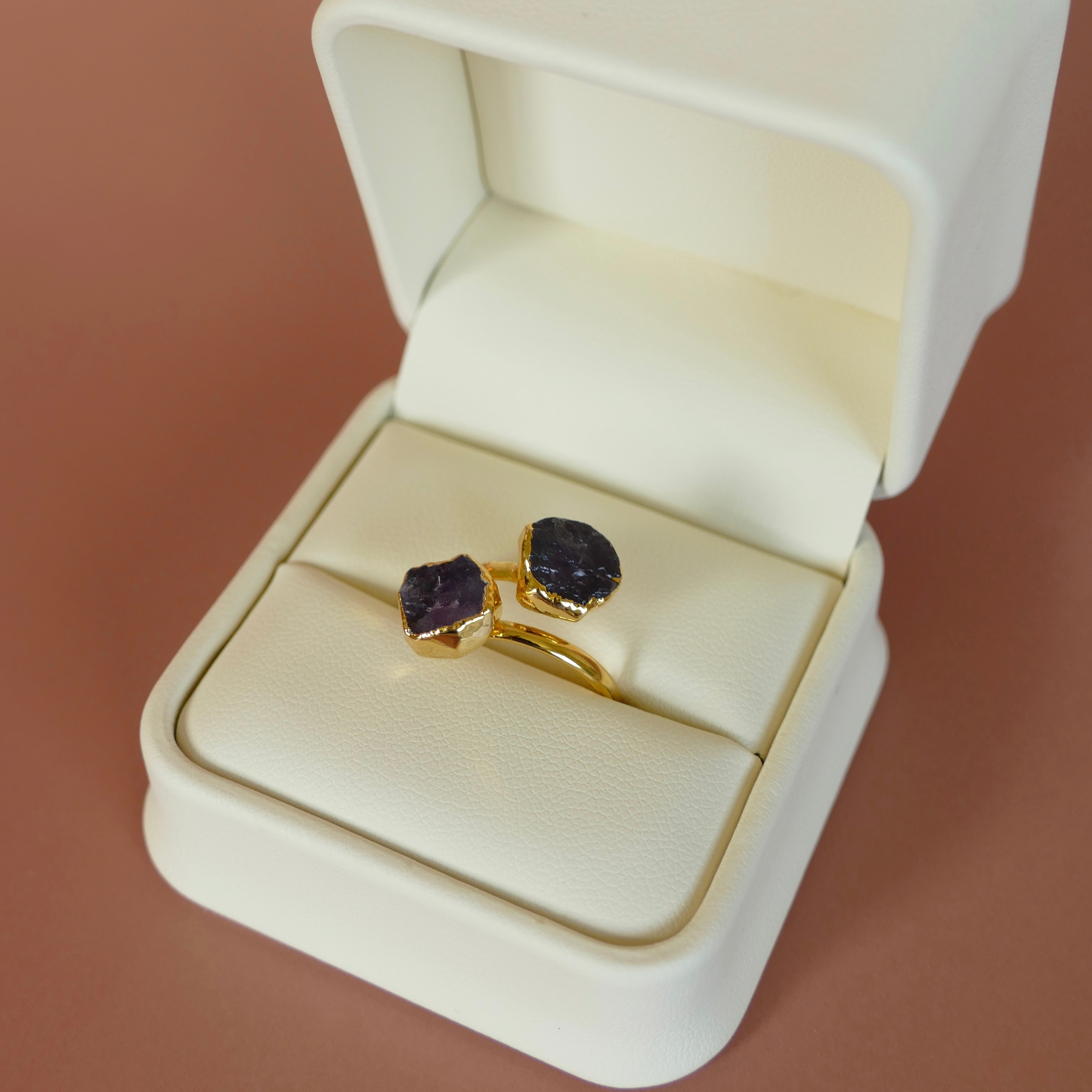 Amethyst Adjustable Gemstone Ring
