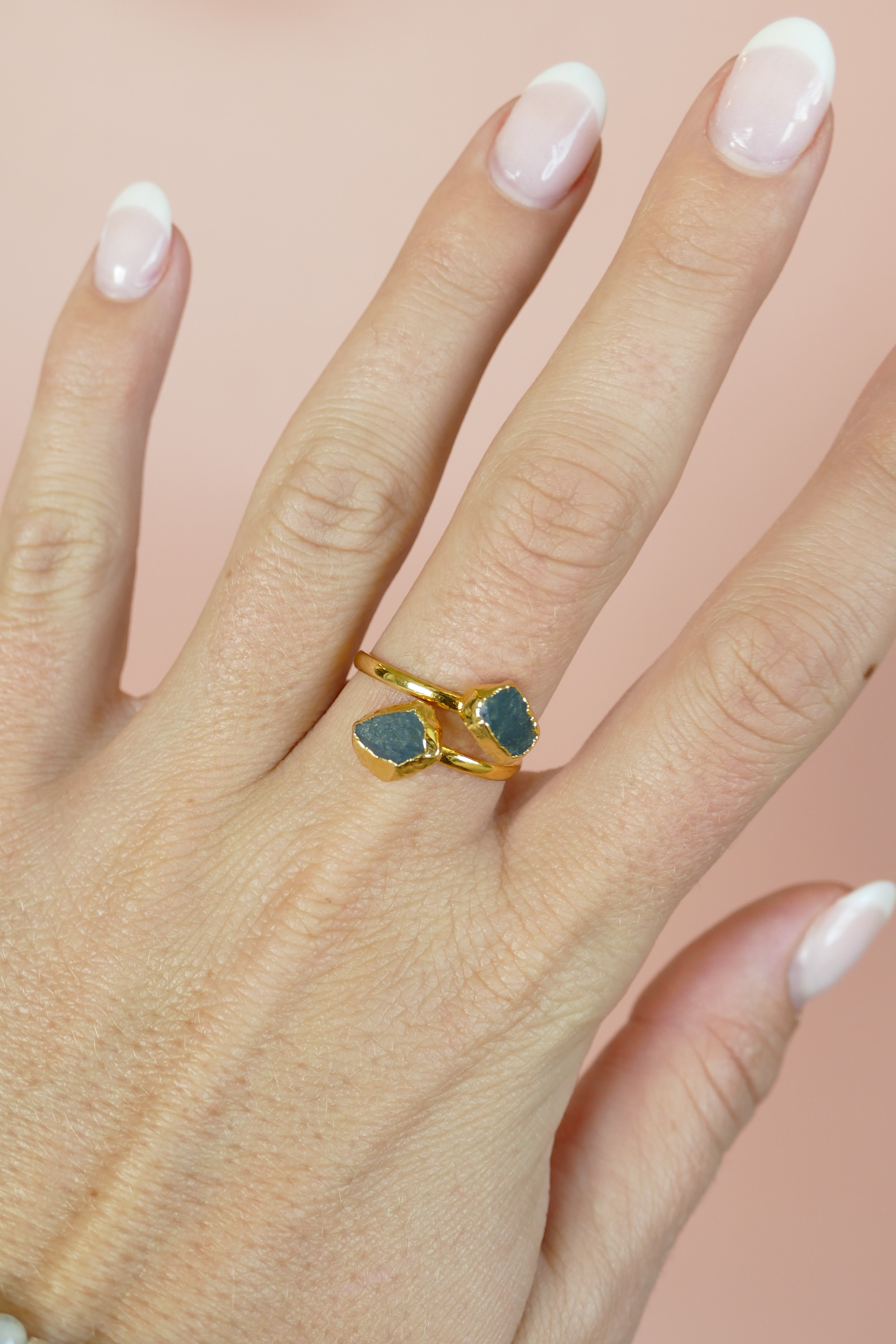 Blue Sapphire  Adjustable Gemstone Ring