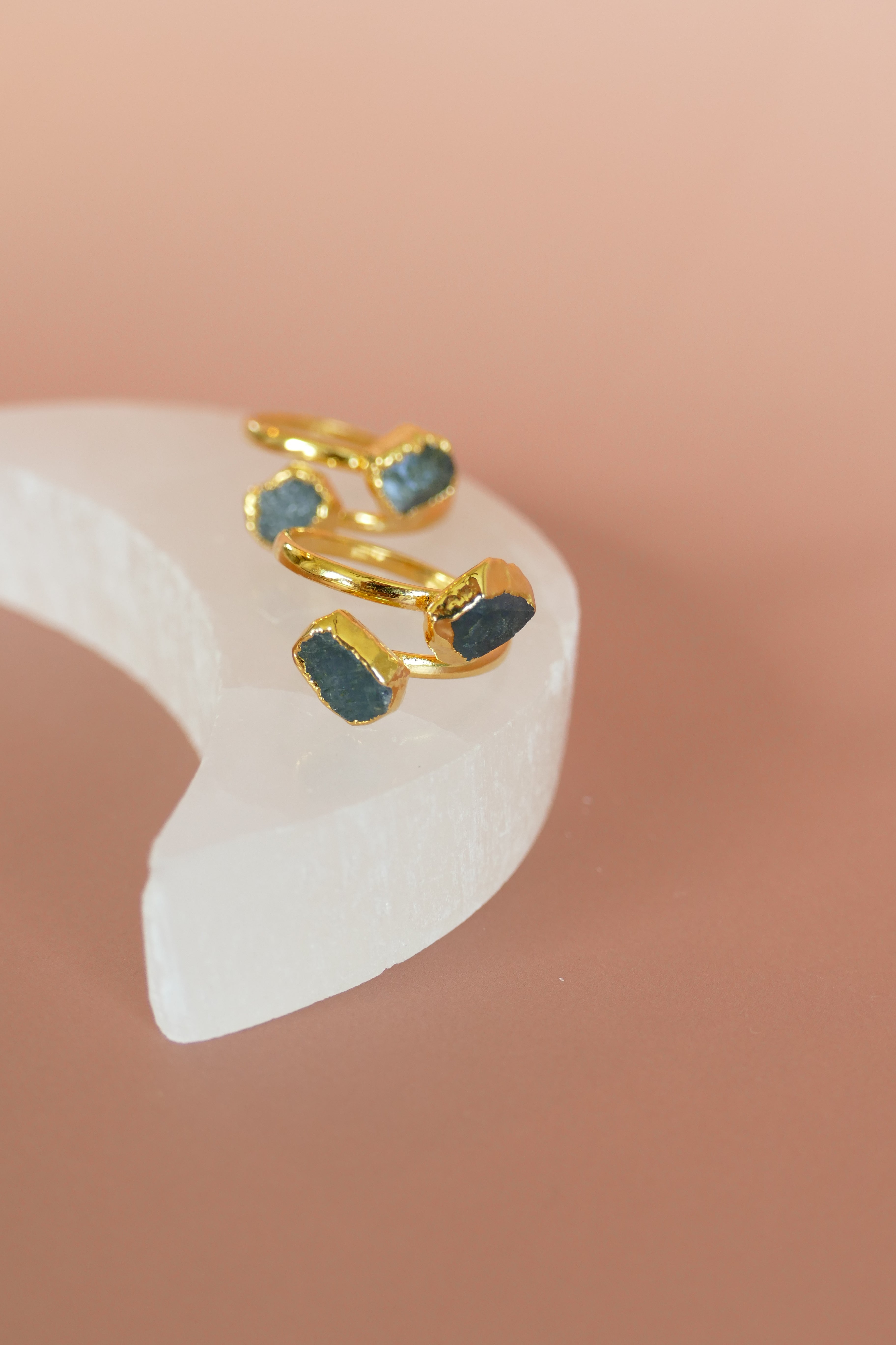 Blue Sapphire  Adjustable Gemstone Ring