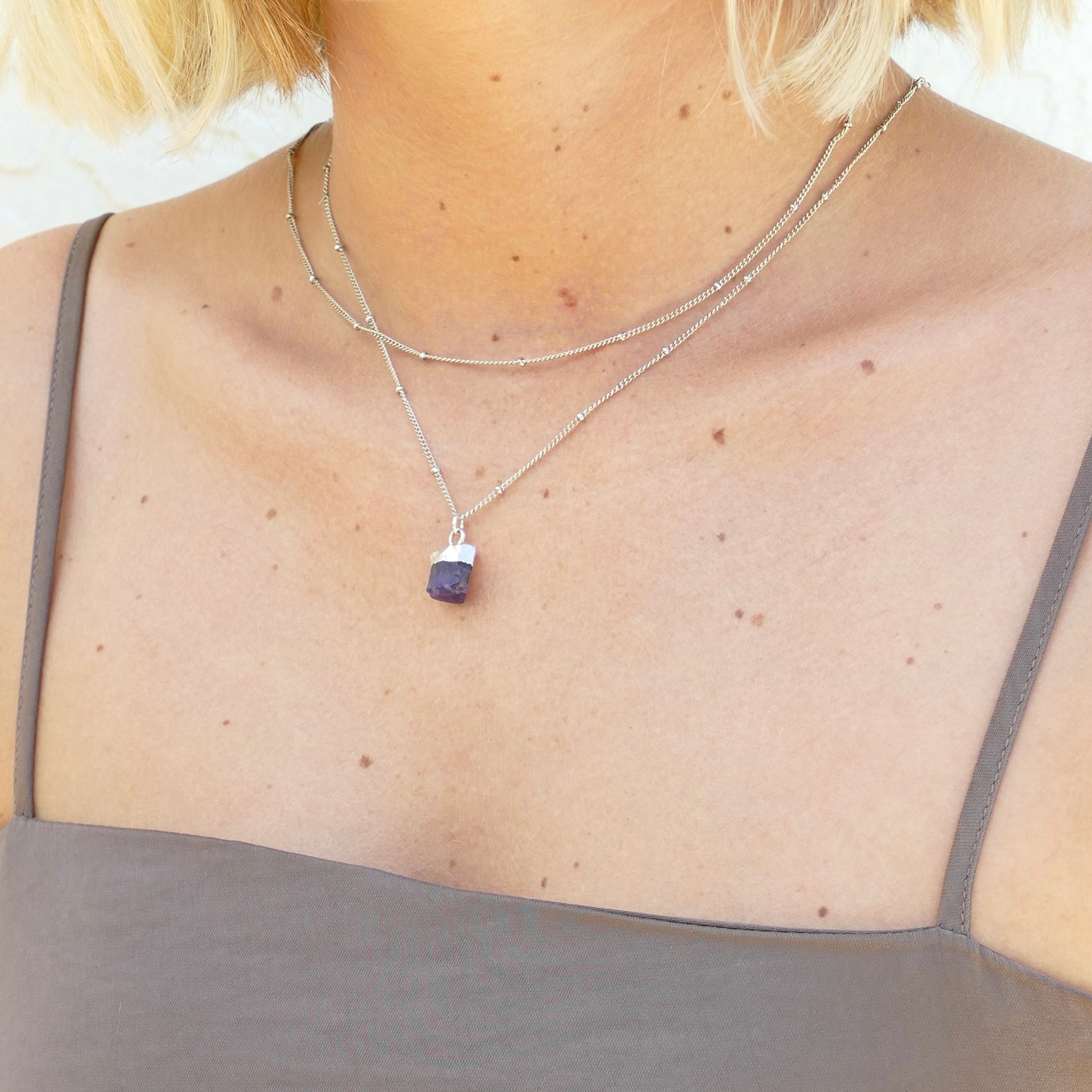 Amethyst Crystal Diffusing Necklace