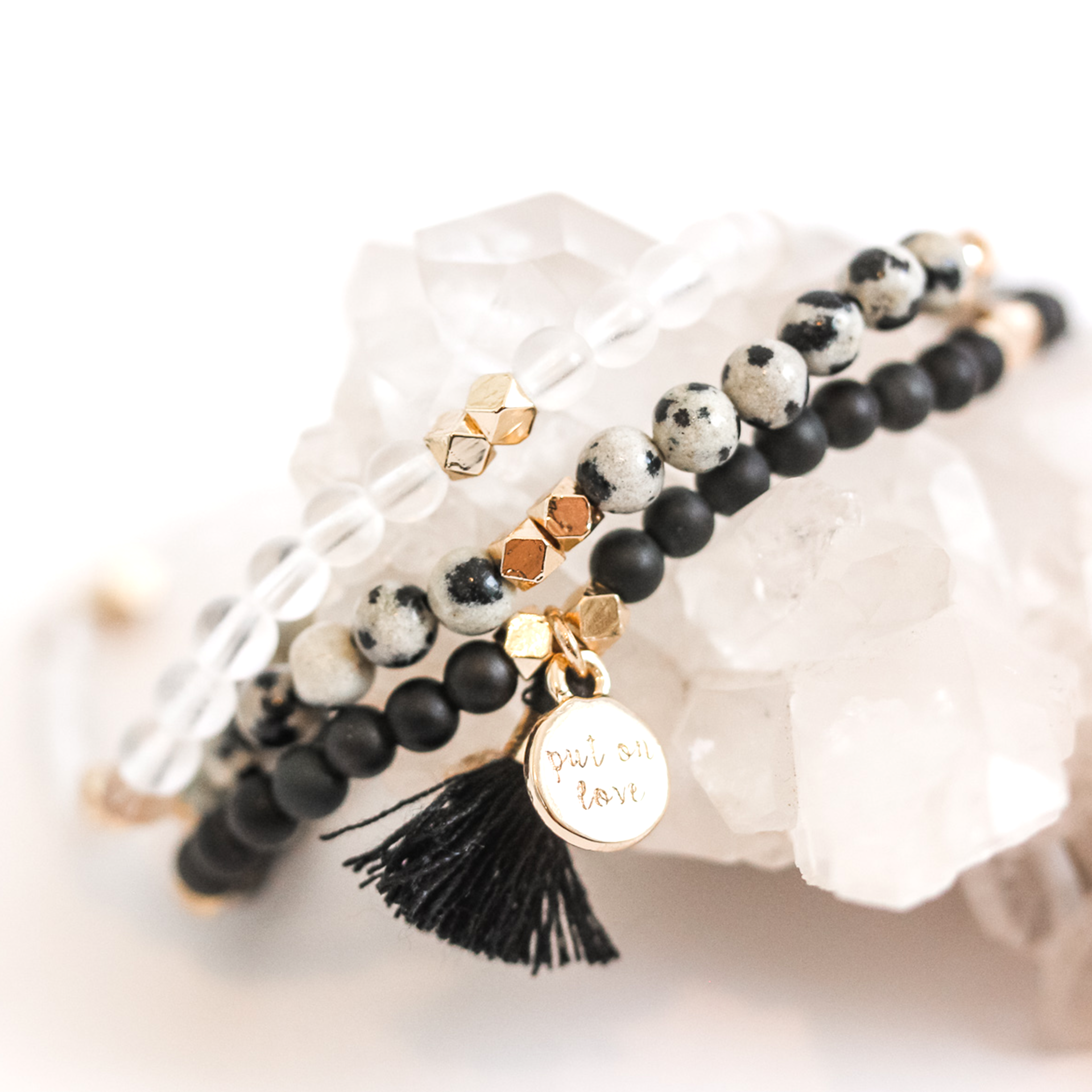 Gemstone Affirmation Beads- Fearless Set - Put on Love Designs