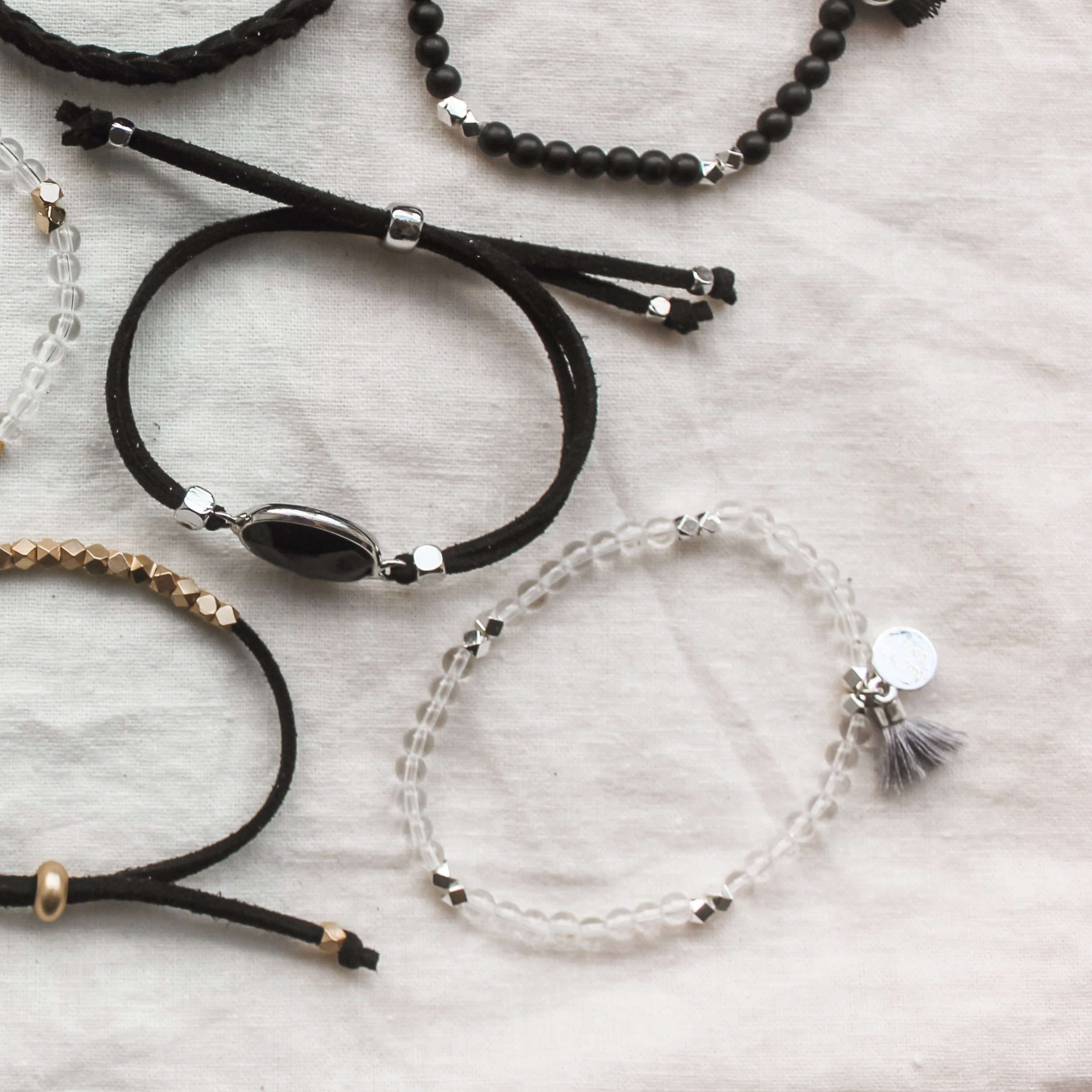 Clear Quartz Beads Diffusing Bracelet - Put on Love Designs