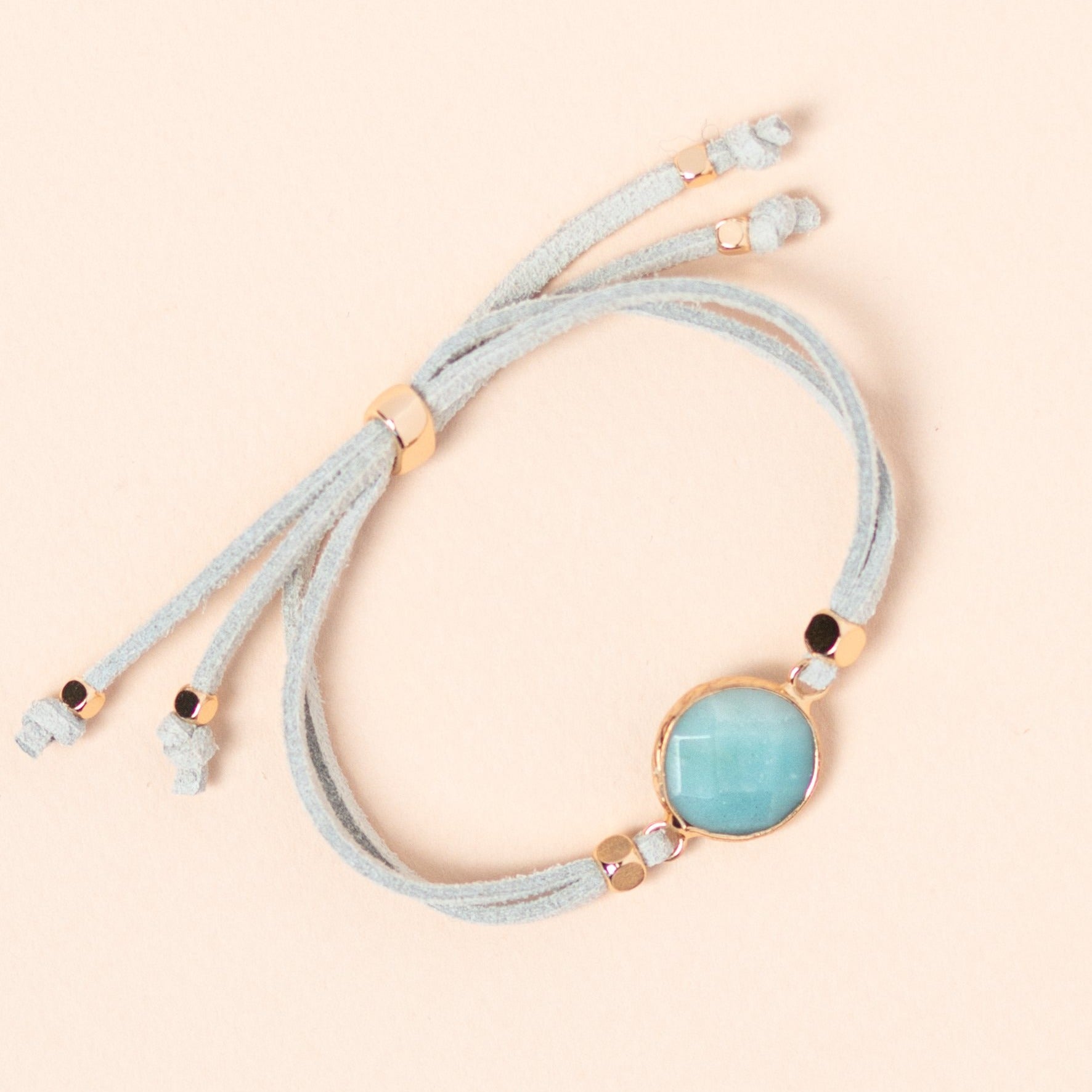 Amazonite Crystal Slider Diffuser Bracelet - Put on Love Designs