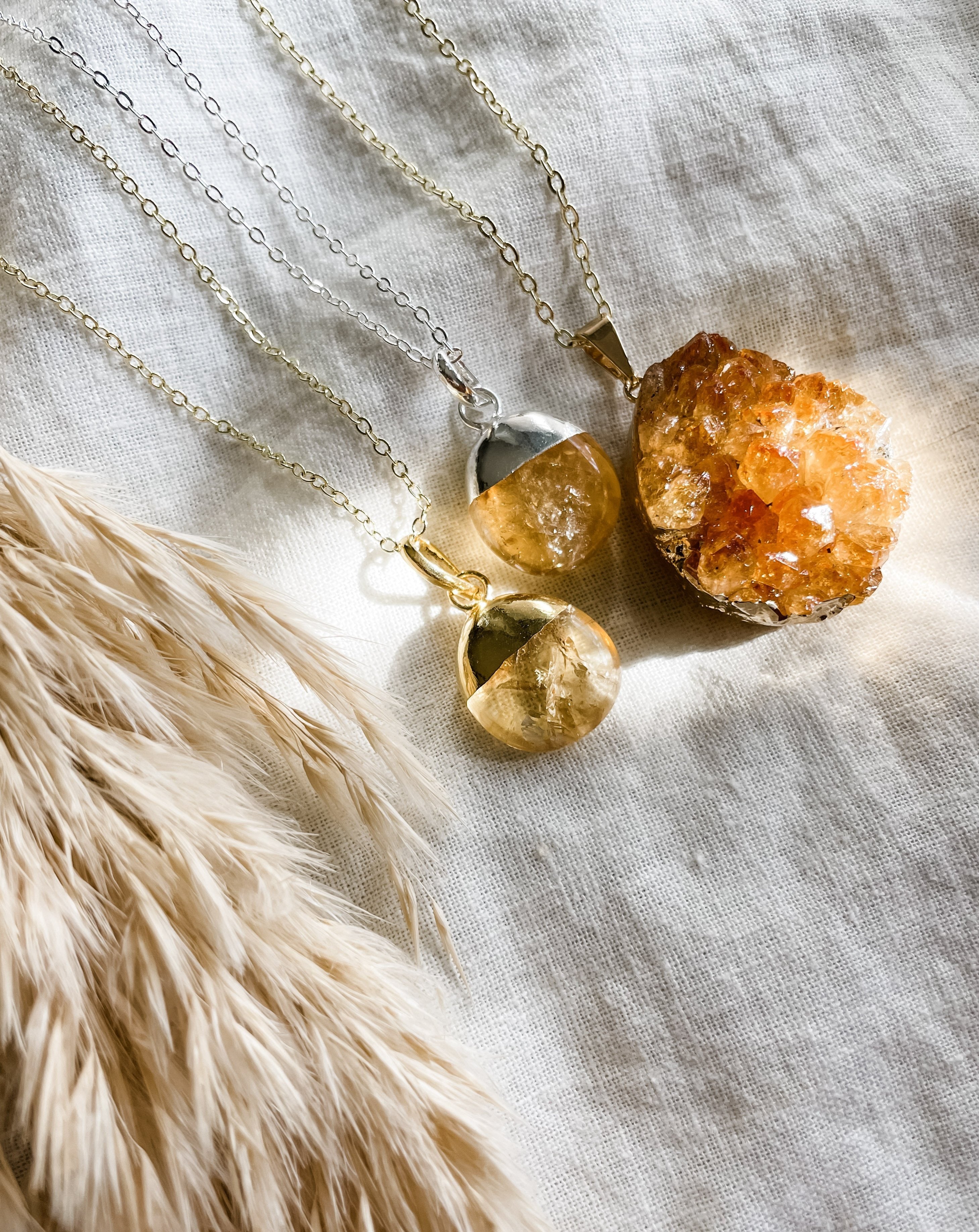 Real Raw Natural Citrine Necklace - Put on Love Designs