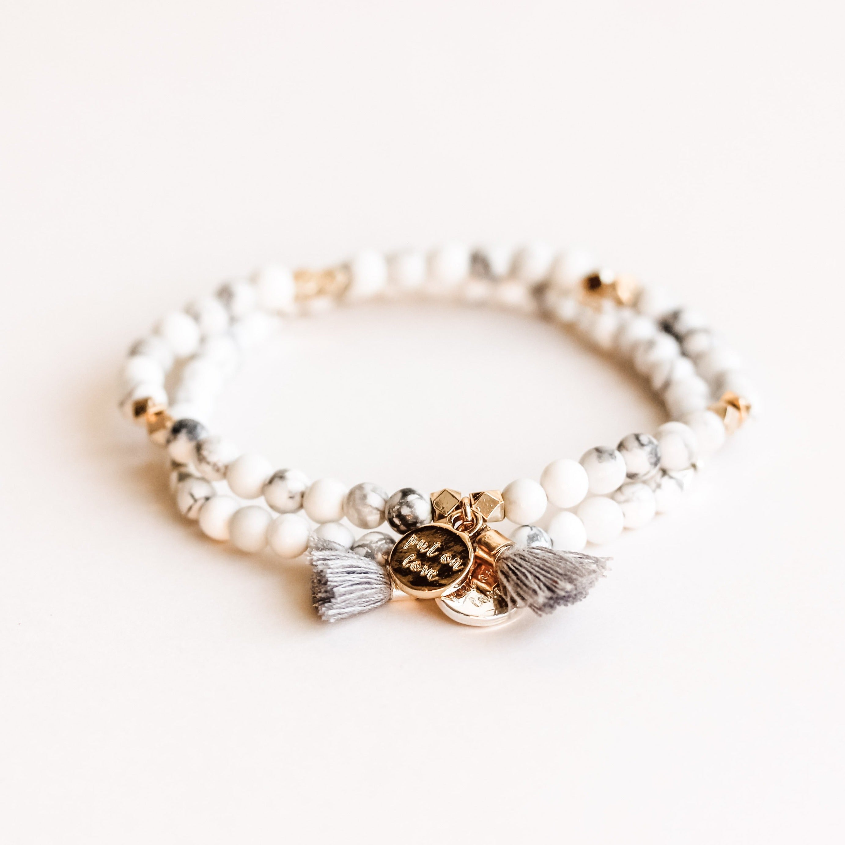 Crystal Bead Diffusing Gold Bracelet - Put on Love Designs