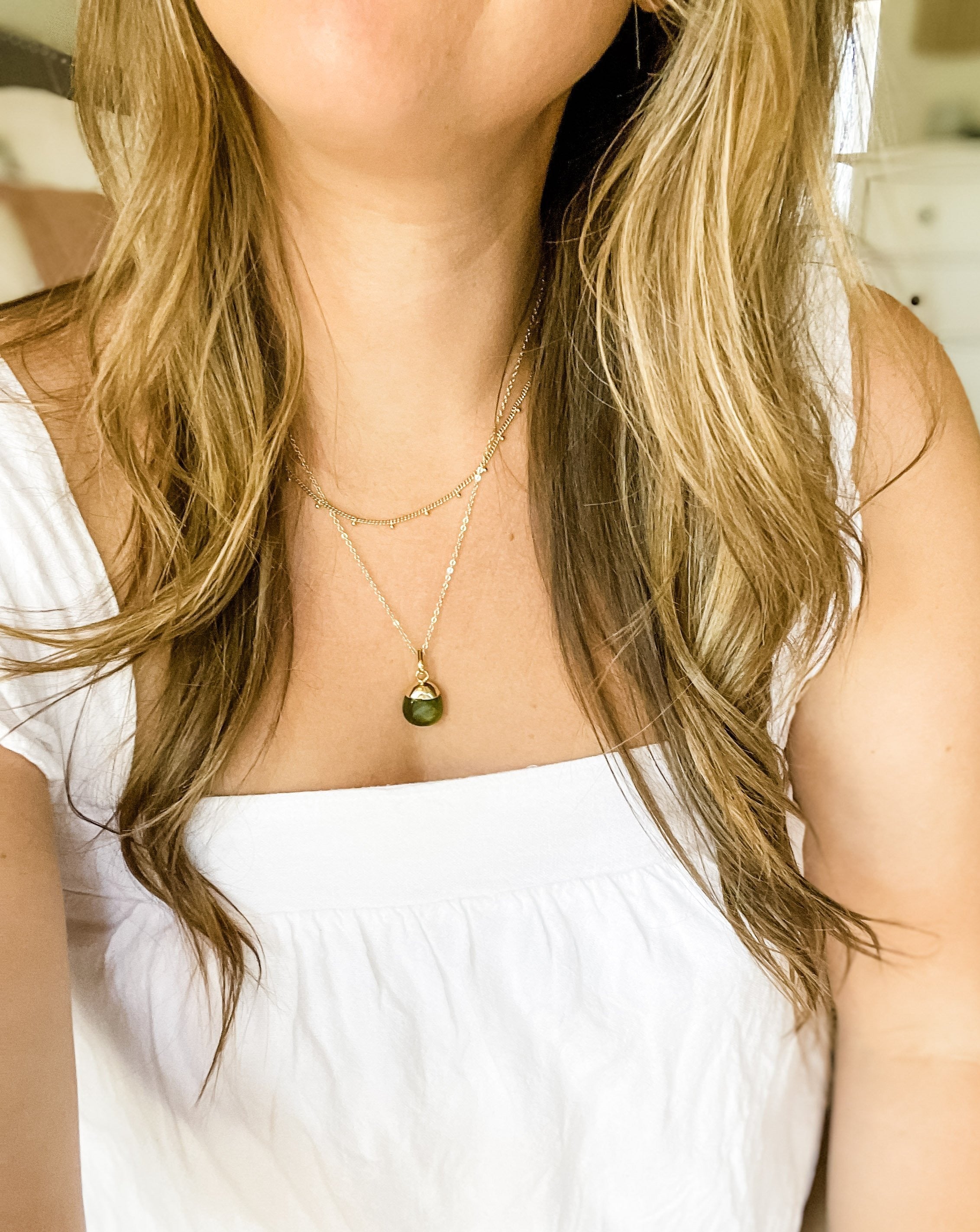 Polished Peridot Diffusing Necklace - Put on Love Designs