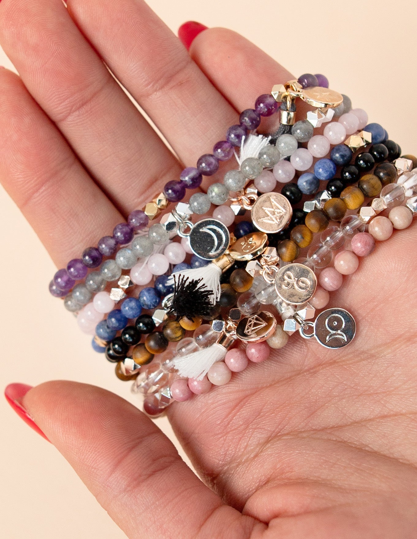 Natural Gemstone Diffusing Rank Bracelets - Put on Love Designs