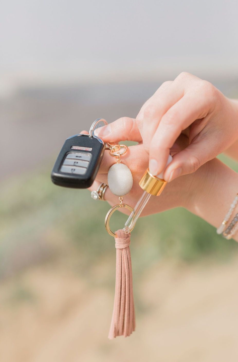 Gemstone Keychain Diffuser - Put on Love Designs