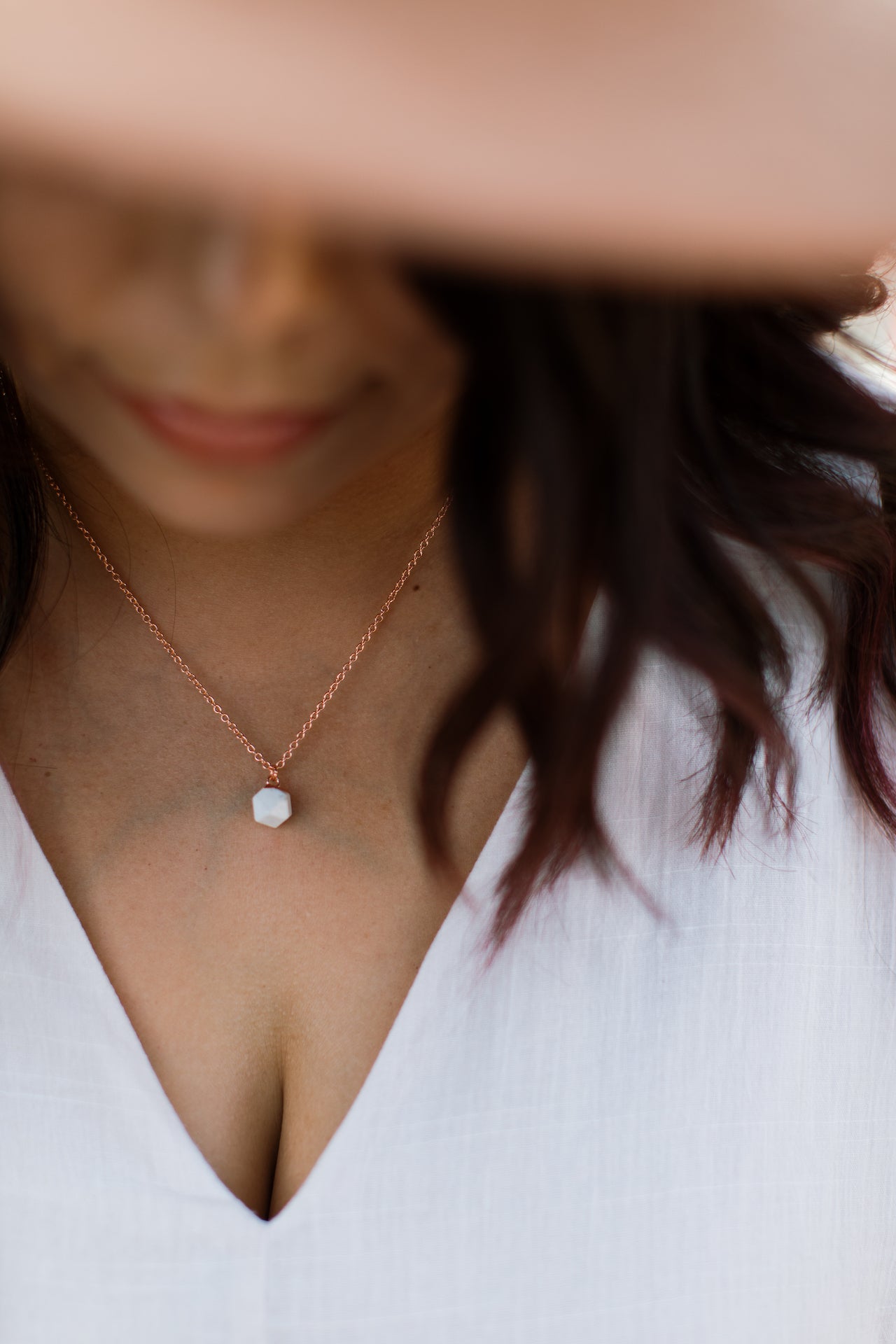 White Howlite Crystal Diffuser Necklace - Put on Love Designs