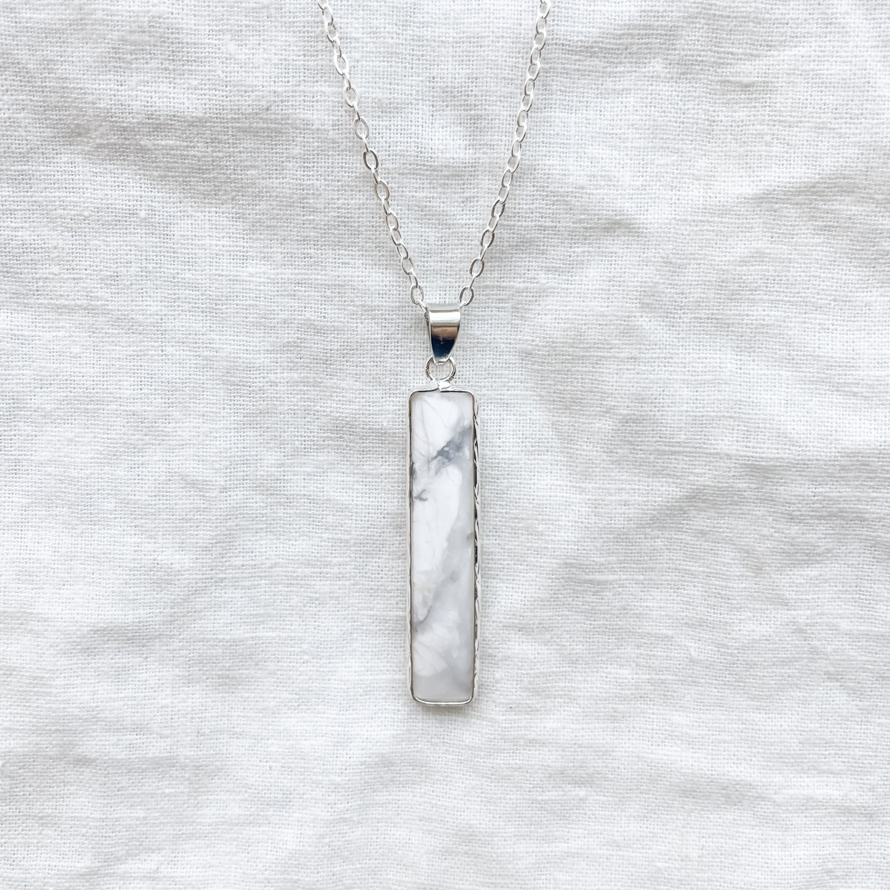 White Howlite Crystal Necklace - Put on Love Designs