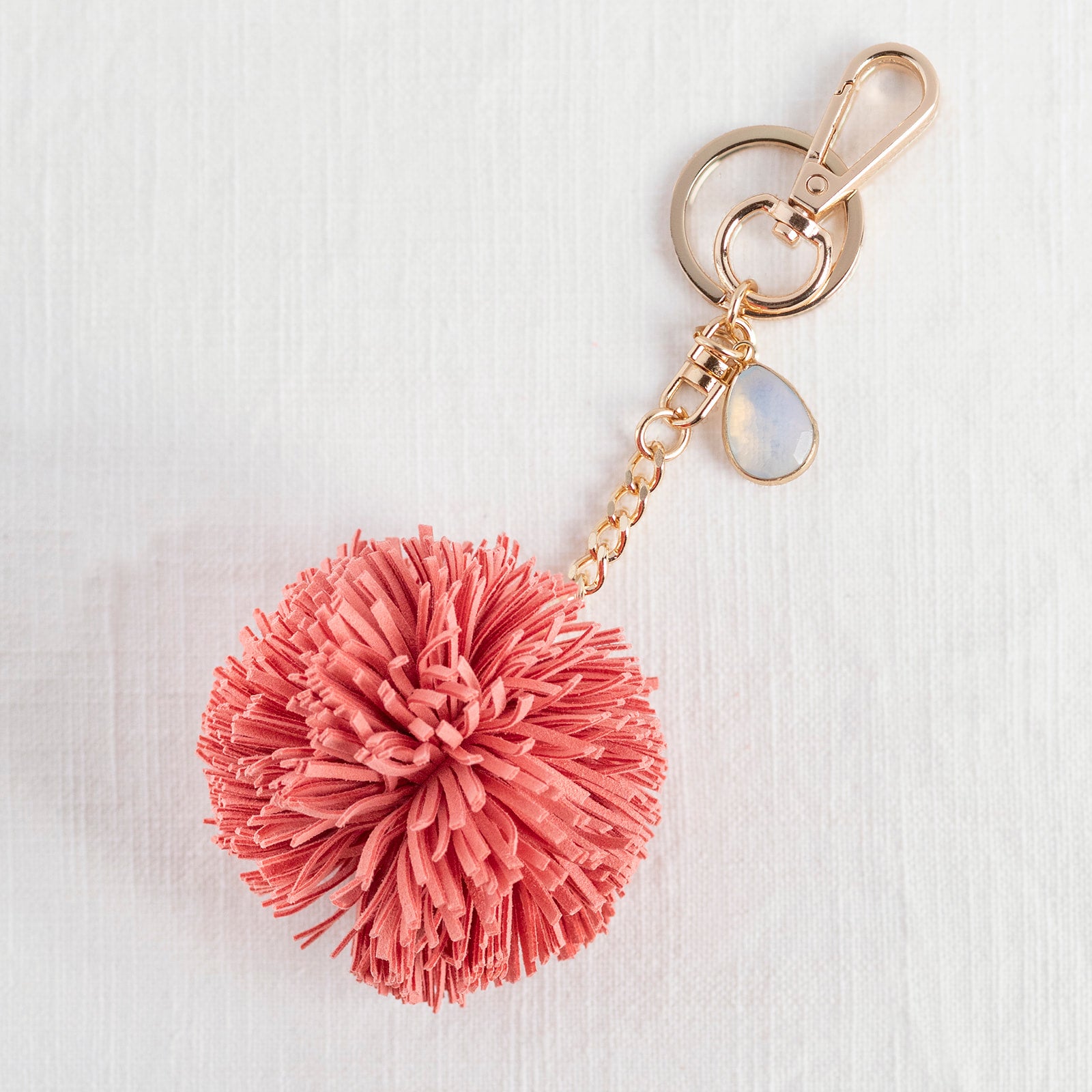 Pom Pom Gemstone Keychain Diffuser - Put on Love Designs