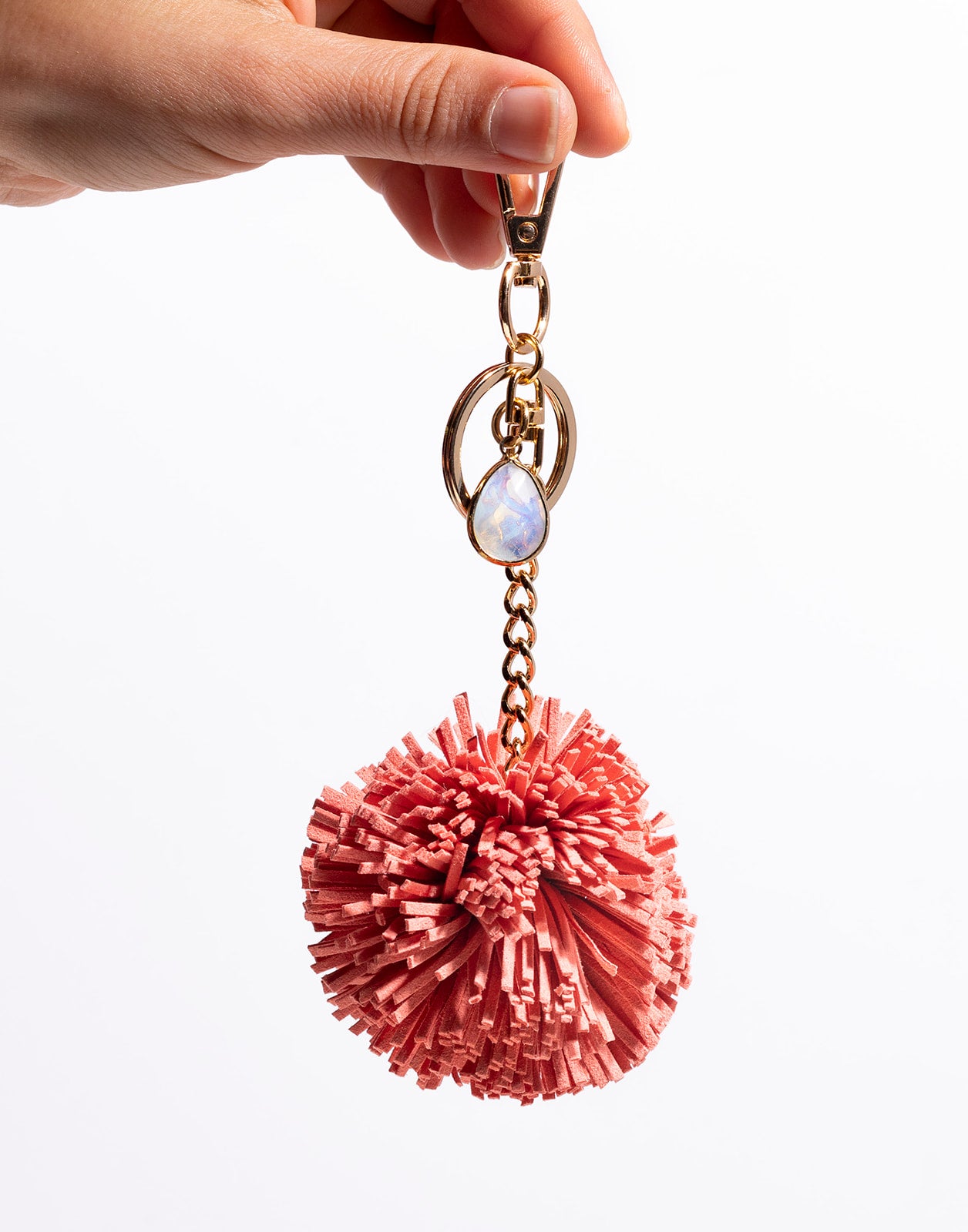 Pom Pom Gemstone Keychain Diffuser - Put on Love Designs
