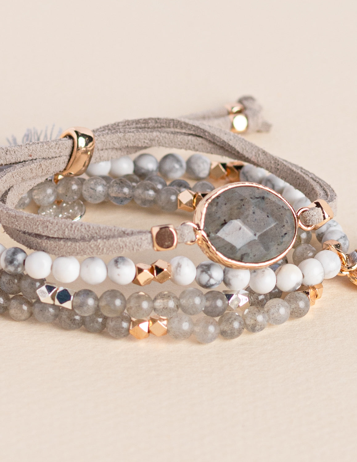 Crystal Bead Diffusing Gold Bracelet - Put on Love Designs